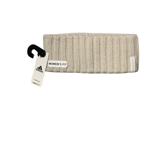 Adidas Women’s Linear Knit Headband Alumina Beige One Size - Picture 1 of 3